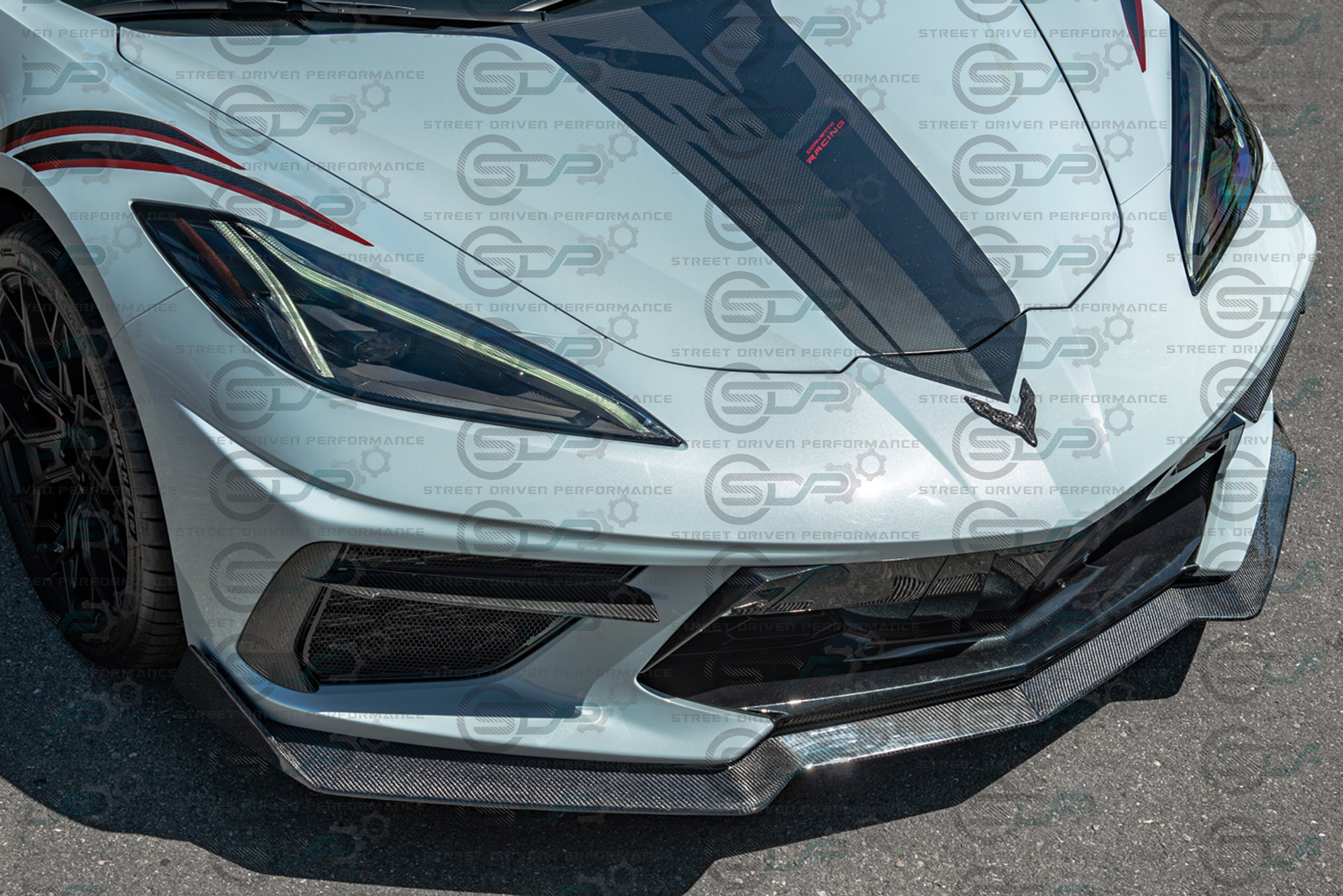 2020+ C8 Corvette Stingray & Z51 |"5VM Style" Splitter / Lip Ground Effects